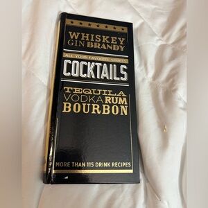 Black and Gold All your favorite Cocktail Recipe Book- whiskey Gin Brandy Rum